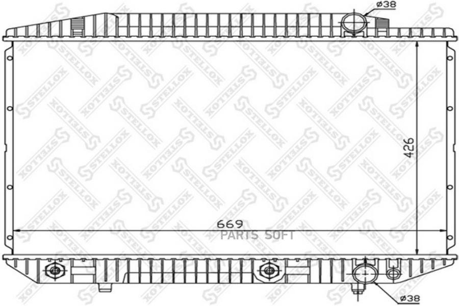 

STELLOX 10-25911-SX_радиатор системы охлаждения!\ MB W126 3.8-5.6 85-91 1шт