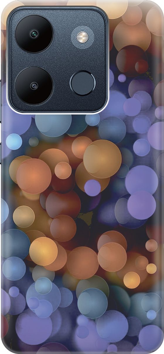 

Чехол на Infinix Smart 7/Tecno Spark Go 2023/Pop 7 Pro "Сиренево-оранжевые шарики", Фиолетовый;оранжевый, 158833