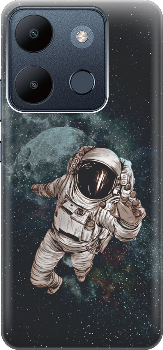 

Чехол на Infinix Smart 7/Tecno Spark Go 2023/Pop 7/Pop 7 Pro "Космонавт", Белый;черный, 158838