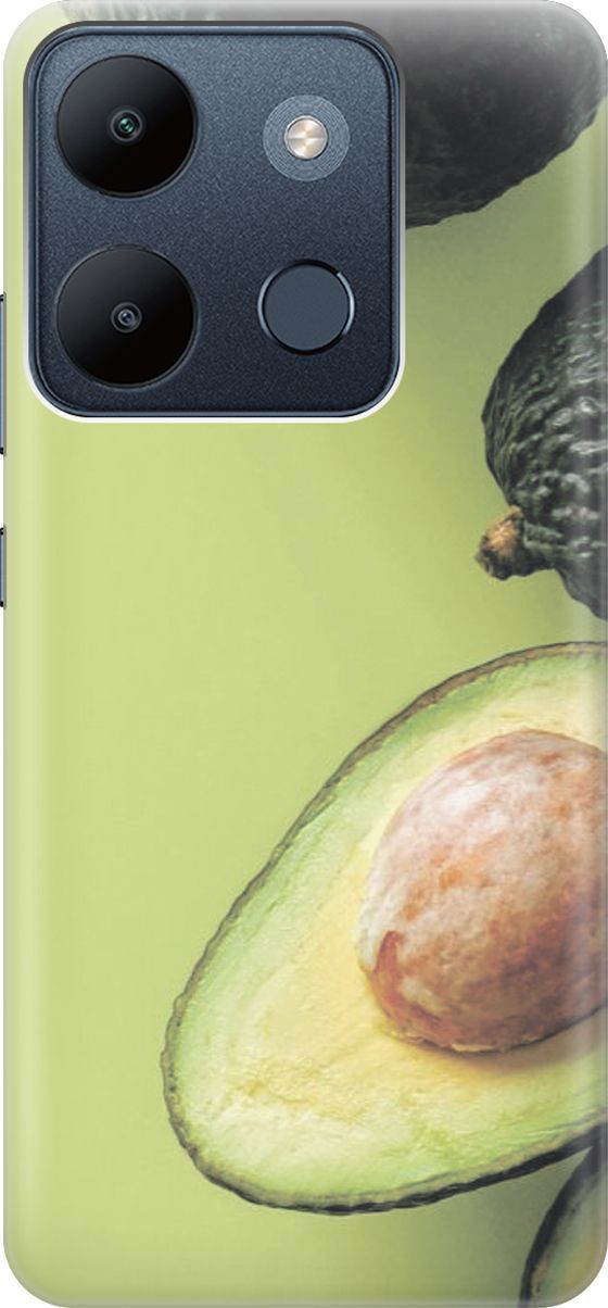 

Чехол на Infinix Smart 7/Tecno Spark Go 2023/Pop 7/Pop 7 Pro "Половинка авокадо", Коричневый;черный, 158847