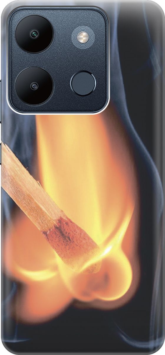 

Чехол на Infinix Smart 7/Tecno Spark Go 2023/Pop 7/Pop 7 Pro "Горящая спичка", Оранжевый;черный, 158844