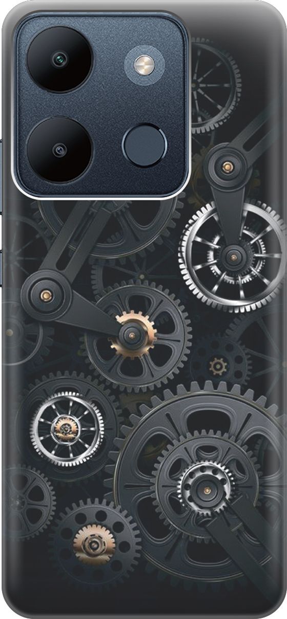 

Чехол на Infinix Smart 7/Tecno Spark Go 2023/Pop 7/Pop 7 Pro "Механизм", Белый;серый, 158844