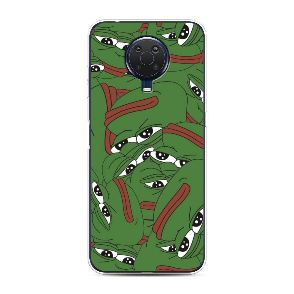 

Чехол Awog на Nokia G20 / Нокиа G20 "Печальный frog", Зеленый;белый, 124150-9