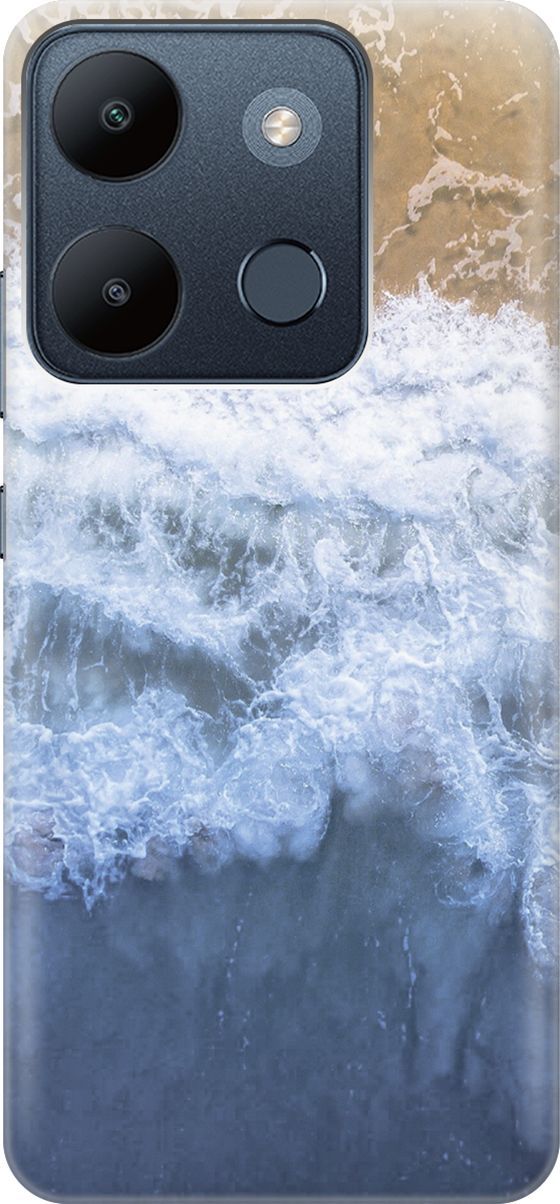 

Чехол на Infinix Smart 7/Tecno Spark Go 2023/Pop 7/Pop 7 Pro "Океанская волны", Коричневый;синий, 158846