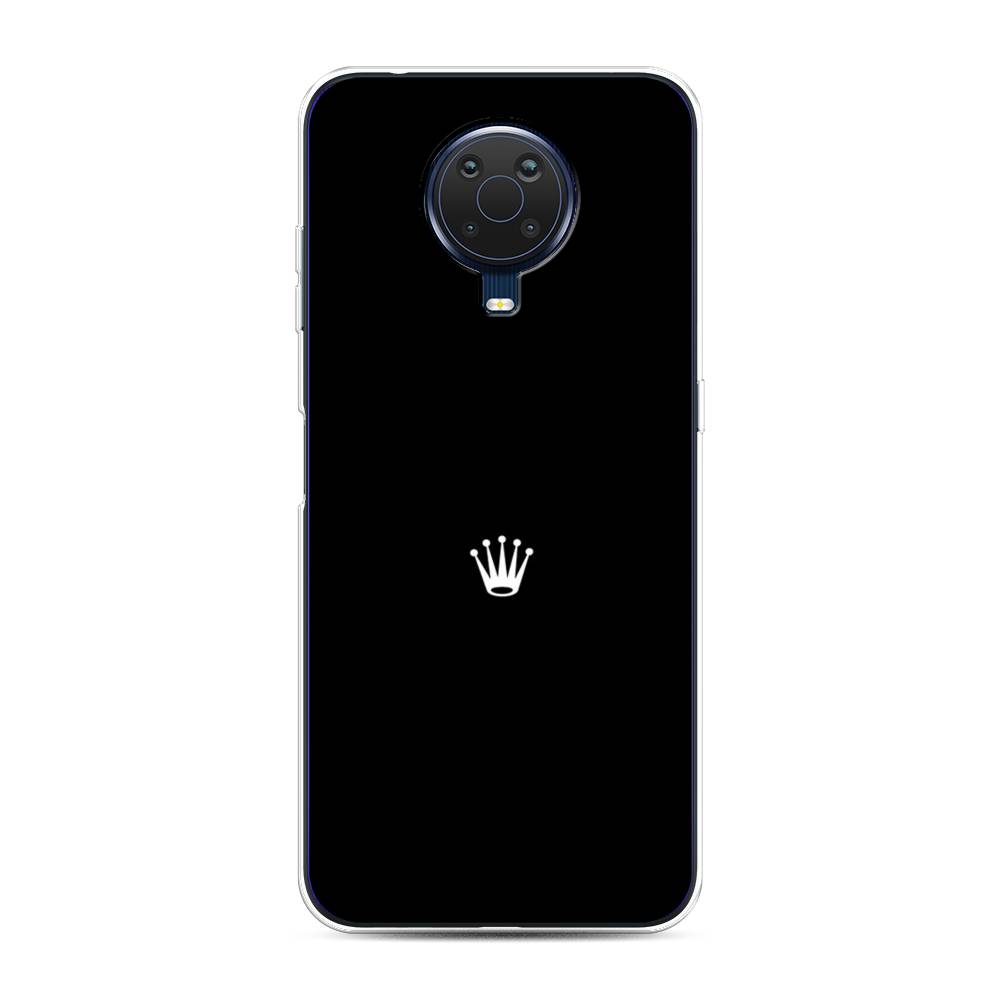 фото Чехол awog "белая корона на черном фоне" для nokia g20