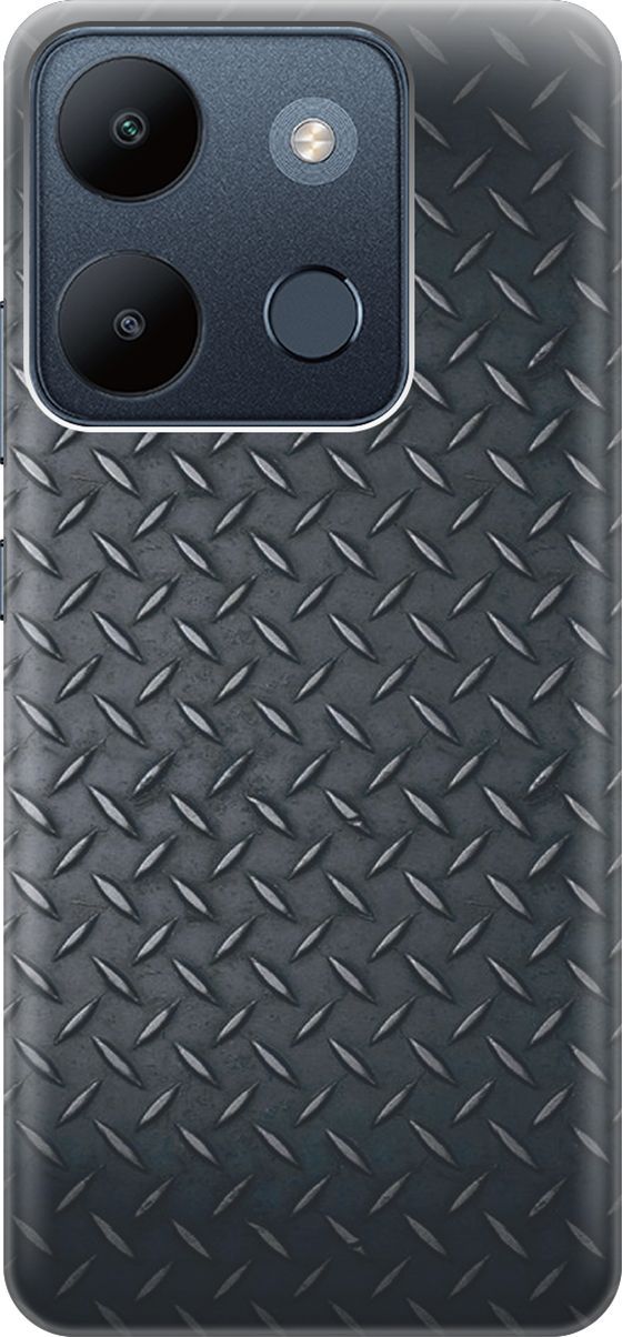 

Чехол на Infinix Smart 7/Tecno Spark Go 2023/Pop 7/Pop 7 Pro "Металлический лист", Серый;черный, 158848