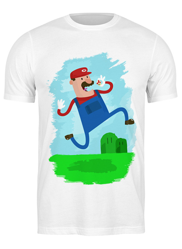 

Футболка мужская Printio Марио (mario) белая M, Белый, Марио (mario)