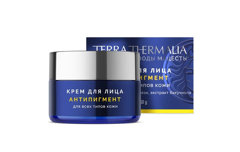 фото Крем для лица terra thermalia антипигмент для всех типов кожи 50 г