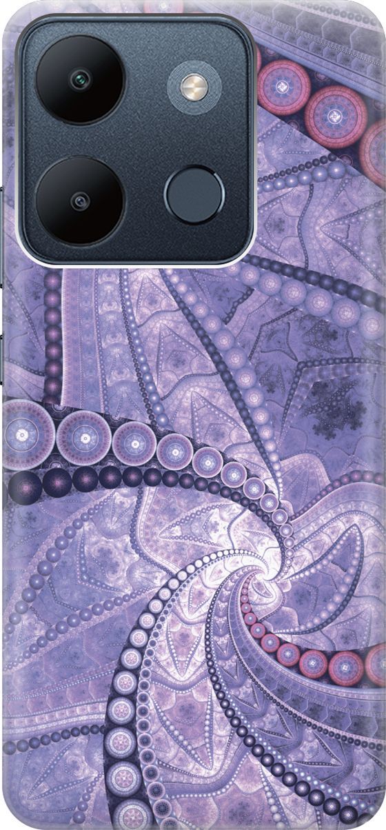 

Чехол на Infinix Smart 7/Tecno Spark Go 2023/Pop 7/Pop 7 Pro "Сиреневая абстракция", Фиолетовый;черный, 158833