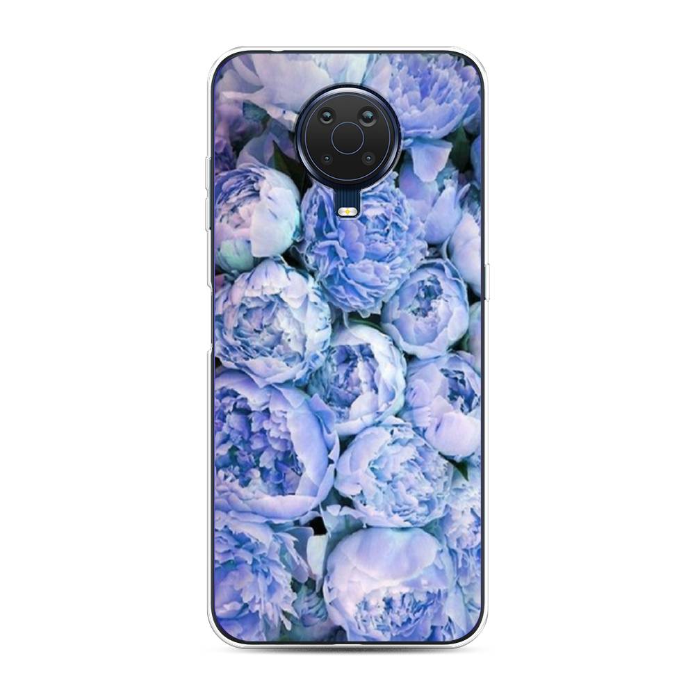 

Чехол Awog на Nokia G20 / Нокиа G20 "Пионы голубые", Голубой, 124150-8