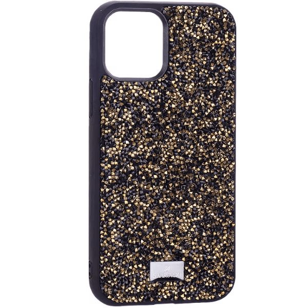 фото Чехол для iphone 12 pro max swarovski, черный с золотом nobrand