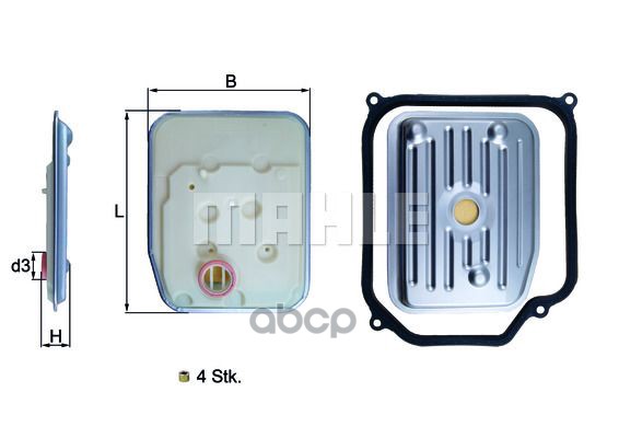 

Фильтр АКПП MAHLE HX147KIT1, HX147KIT1