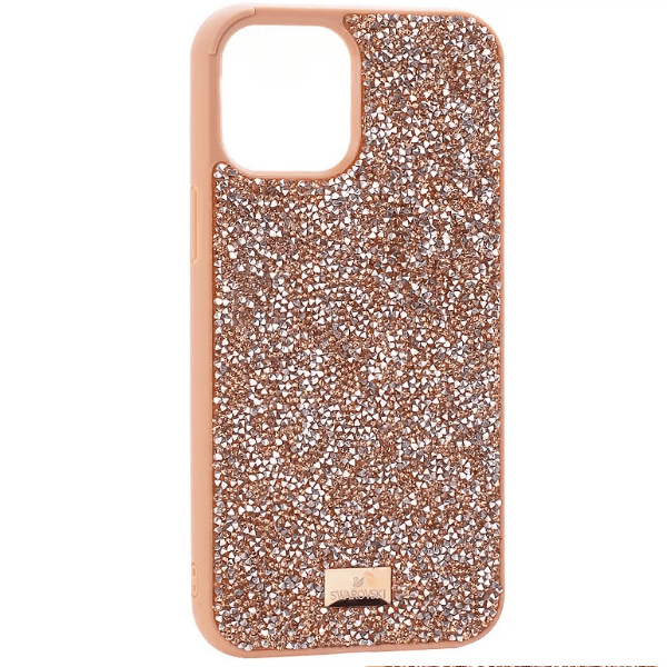 фото Чехол для iphone 12 pro max swarovski, розовый nobrand