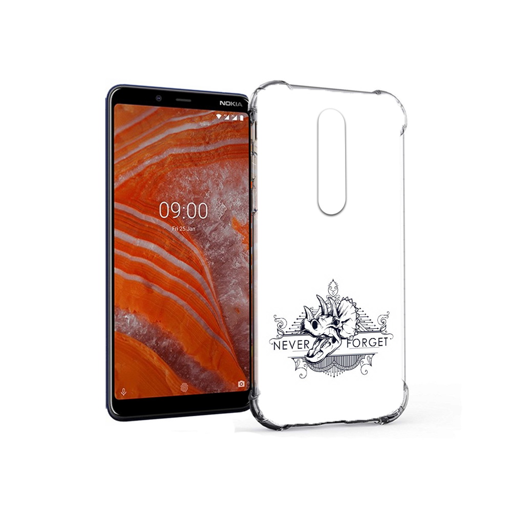 

Чехол MyPads Tocco для Nokia 3.1 Plus логотип носорога никогда не забуду (PT121397.96.445), Прозрачный, Tocco