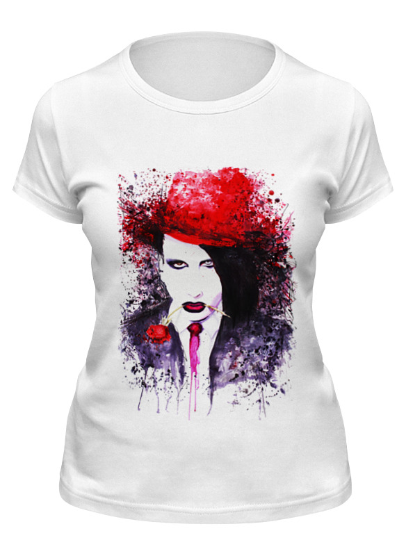 

Футболка женская Printio Marilyn manson белая S, Белый, Marilyn manson