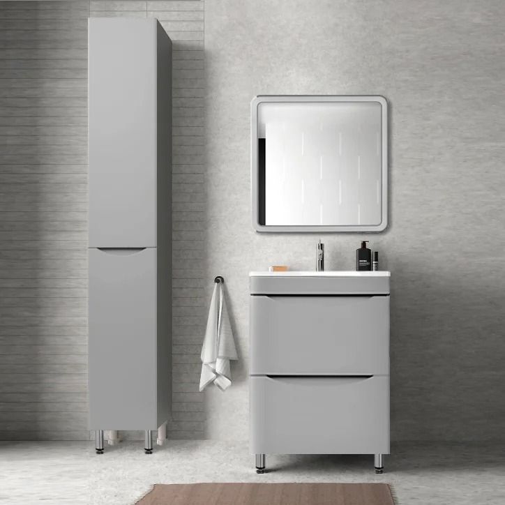 

Тумба с раковиной Style Line Бергамо мини 60 напольная серый антискрейч