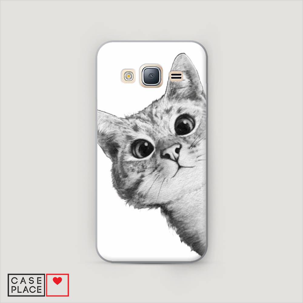 

Чехол Awog "Кот рисунок черно-белый" для Samsung Galaxy J3 2016, 22440-1
