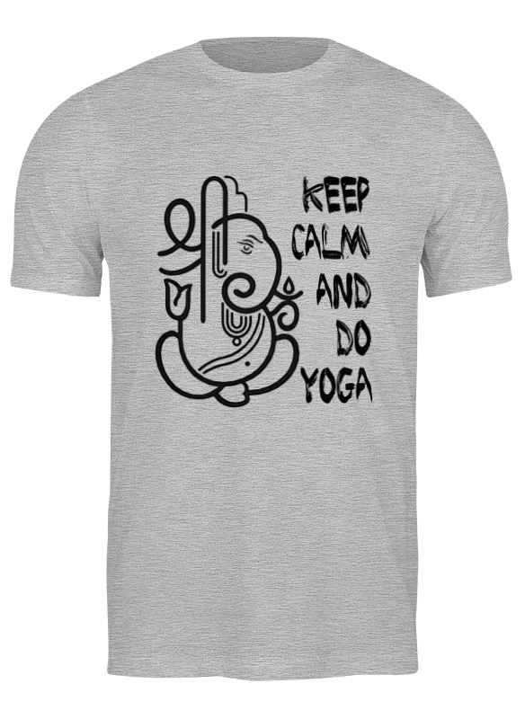 

Футболка мужская Printio Keep calm & do yoga серая L, Серый, Keep calm & do yoga