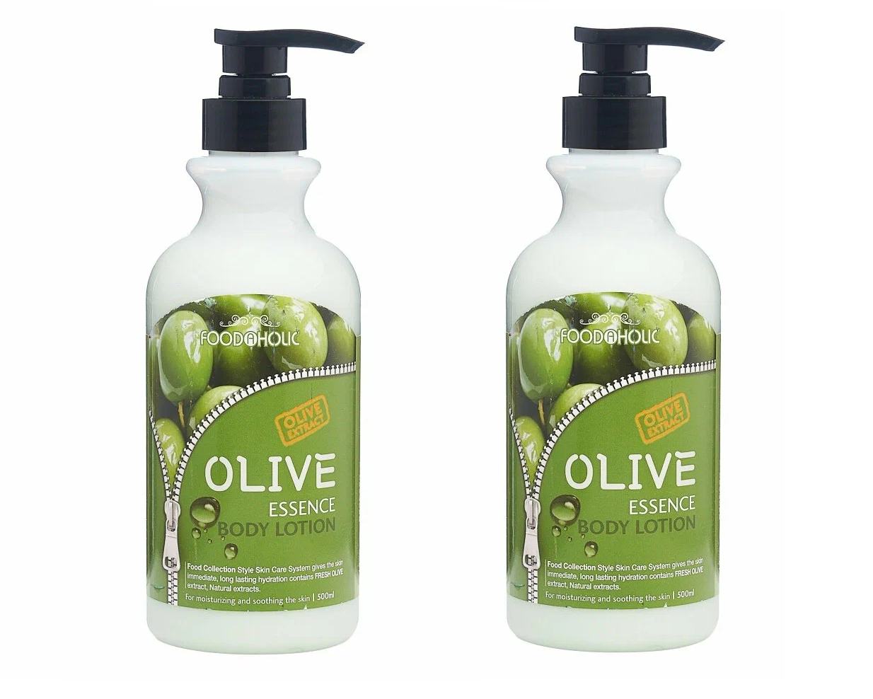 Лосьон для тела FoodaHolic Essential Body Lotion Olive с экстрактом оливы 500 мл 2 шт