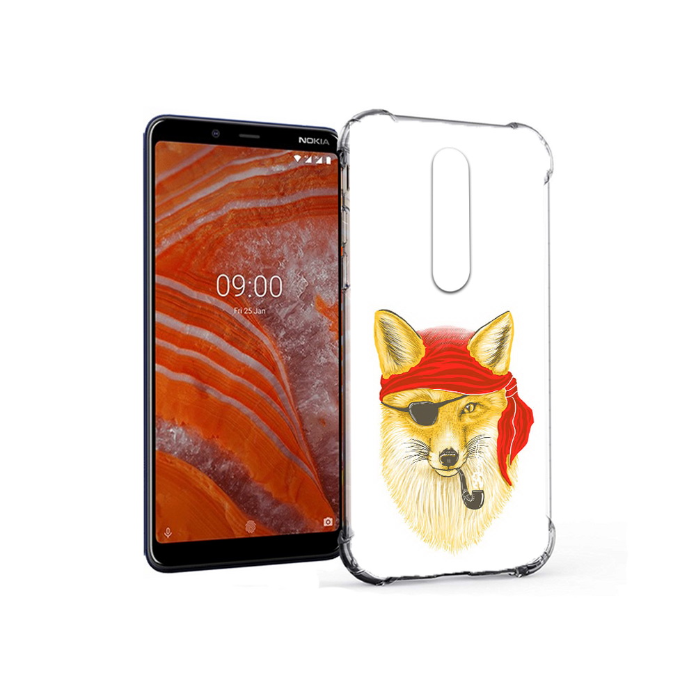 

Чехол MyPads Tocco для Nokia 3.1 Plus лиса-пират (PT121397.96.440), Прозрачный, Tocco