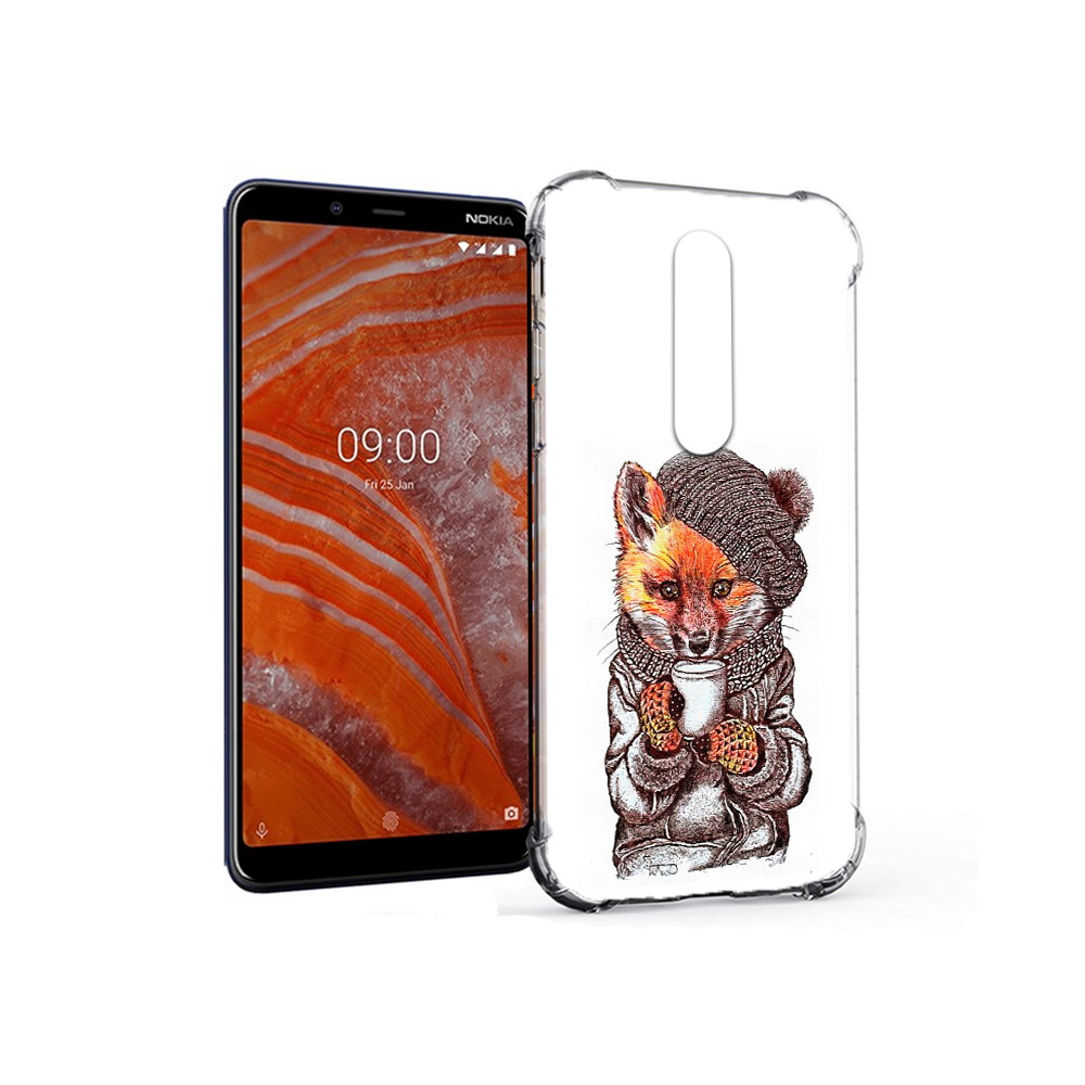 

Чехол MyPads Tocco для Nokia 3.1 Plus лиса в шапке (PT121397.96.437), Tocco