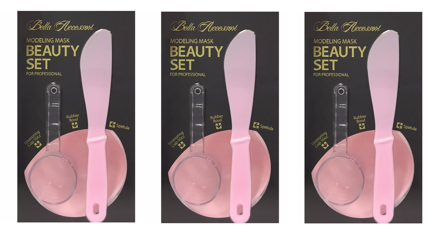 Набор Anskin косметических чаш Bella Accesorries Beauty Set Pink 3 шт