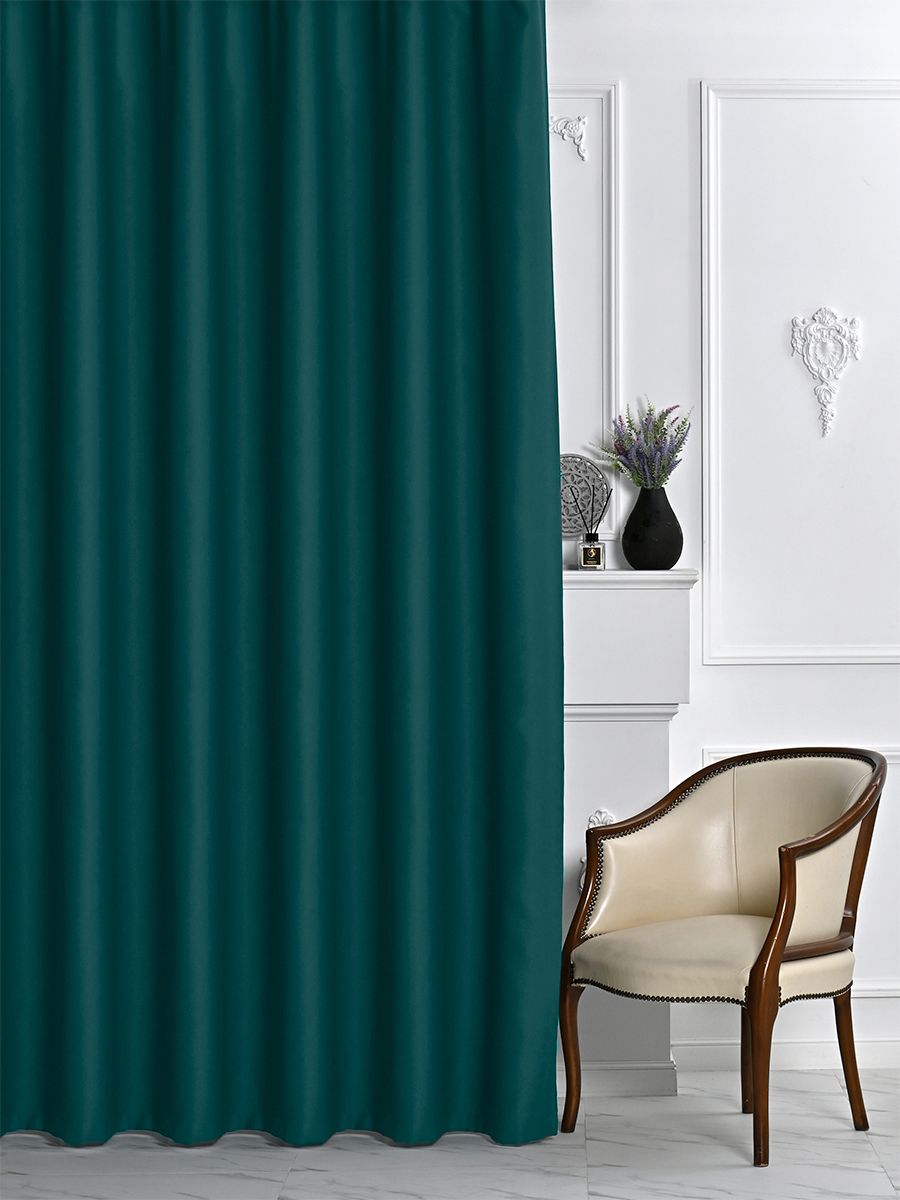 

Комплект штор A&H блэкаут 250x220 см 2 шт на шторной ленте, BLACK-2