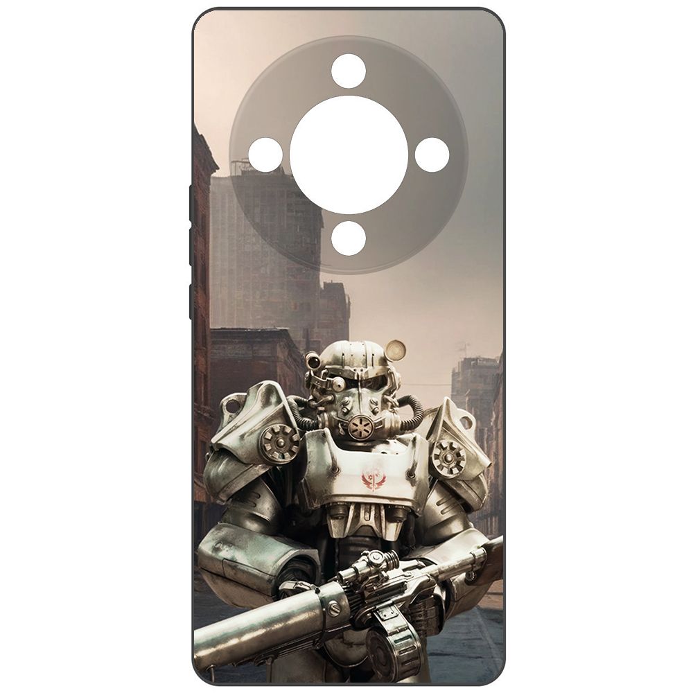 

Чехол-накладка Krutoff Soft Case Фоллаут (Fallout) - Рыцарь Братства для Honor X9b черный