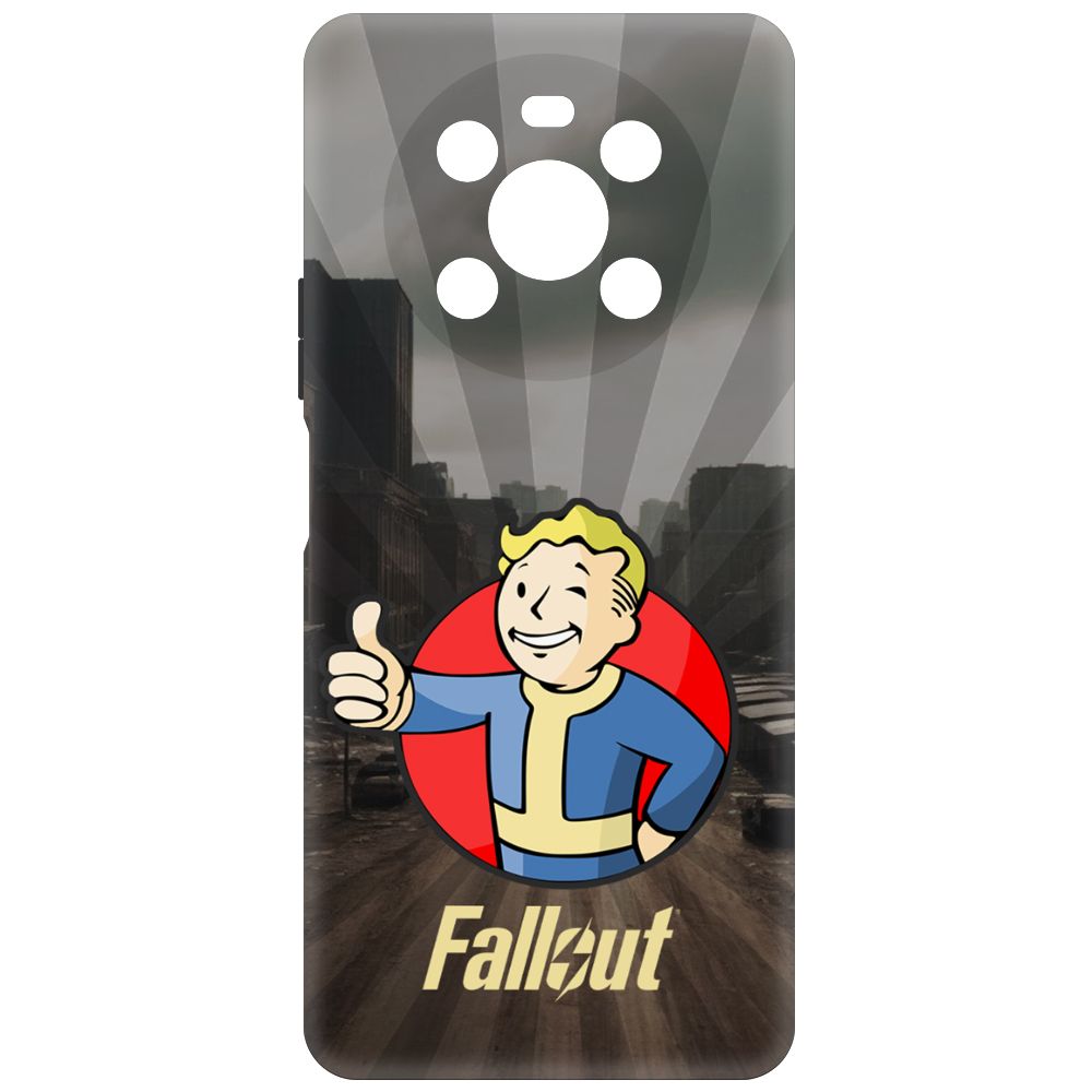 

Чехол-накладка Krutoff Soft Case Фоллаут (Fallout) - Волт-бой для Honor X9 черный