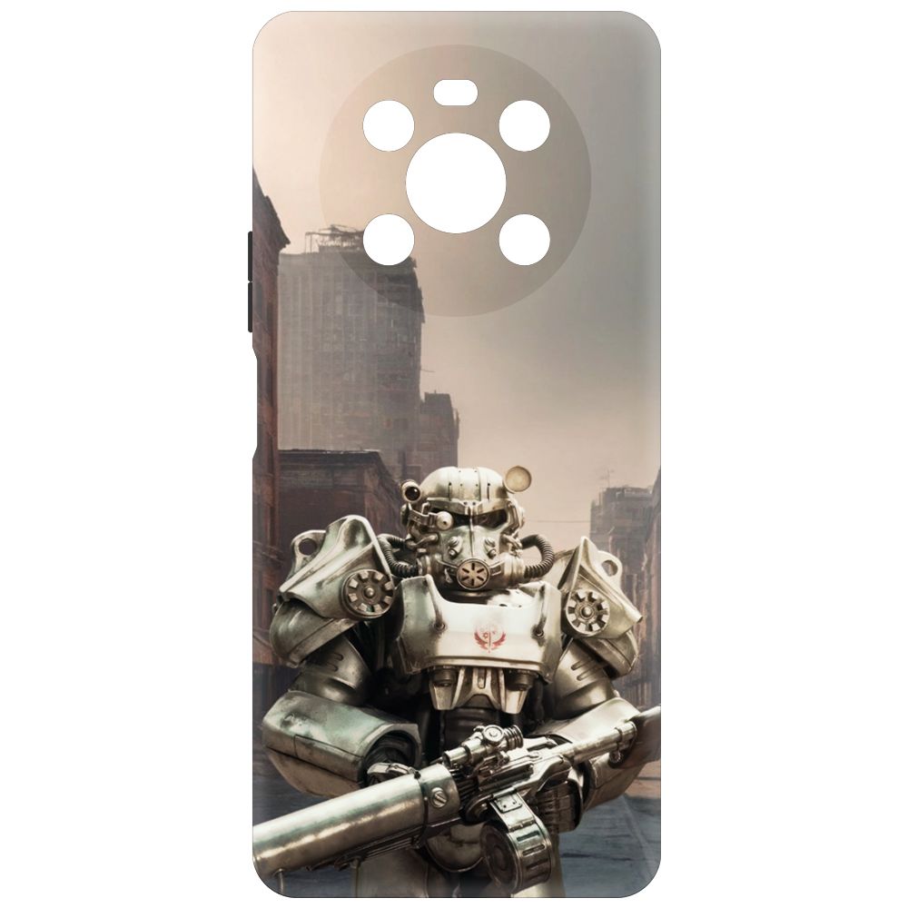 

Чехол-накладка Krutoff Soft Case Фоллаут (Fallout) - Рыцарь Братства для Honor X9 черный