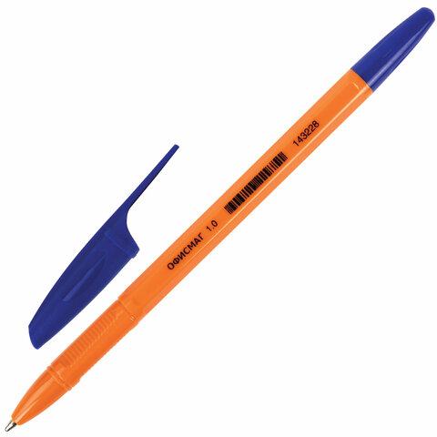 

Ручка шариковая ОФИСМАГ X-333 Orange, СИНЯЯ, узел 1 мм, линия письма 0,5 мм 143228 - 30 шт