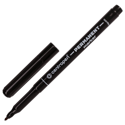 

Маркер перманентный CENTROPEN 2536, ЧЕРНЫЙ, трехгранная форма захвата, круглый, 1 мм 12 шт