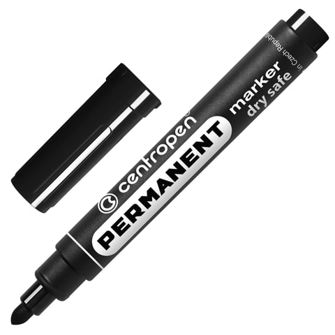 

Маркер перманентный CENTROPEN 8510, ЧЕРНЫЙ, круглый наконечник, 2,5 мм 5 8510 0112-10 шт