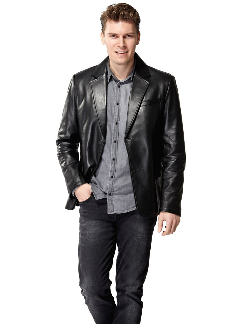 

Кожаная куртка мужская Hodore H35-zoraS черная 3XL (товары доставляются из-за рубежа), Черный, H35-zoraS