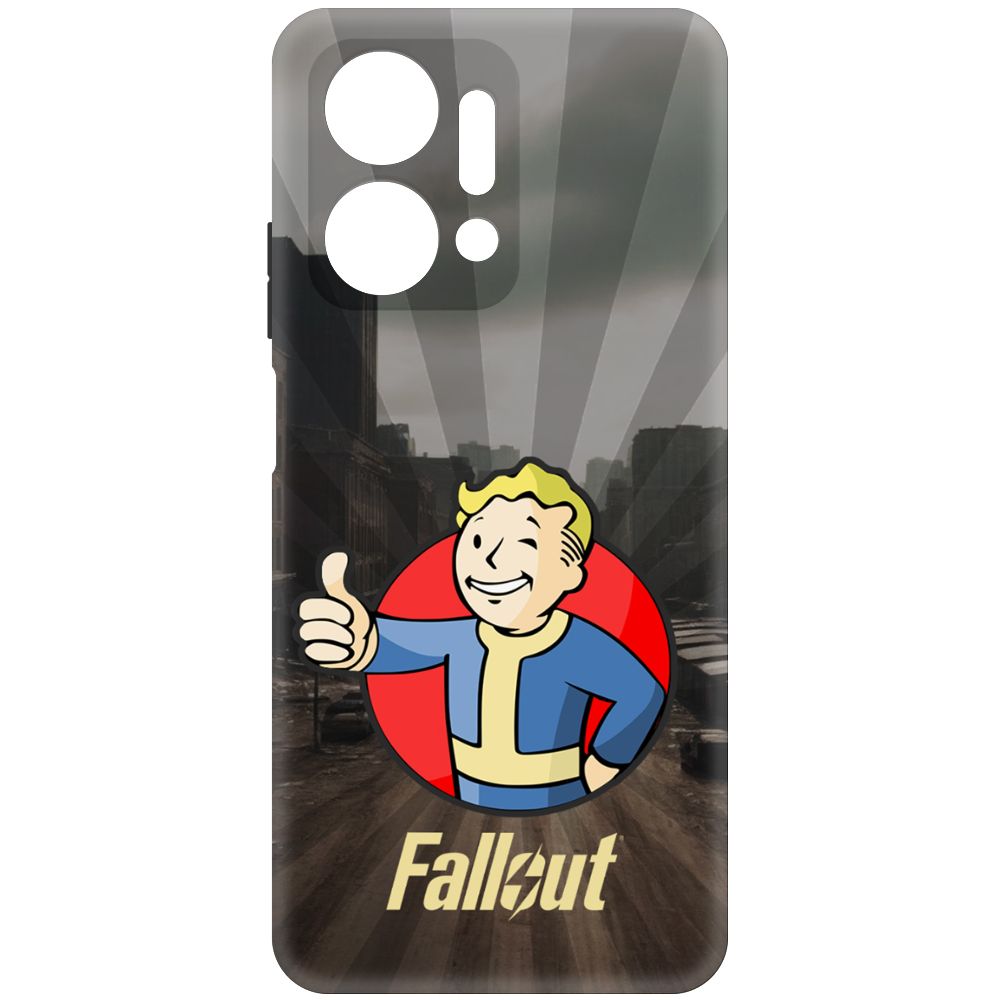 

Чехол-накладка Krutoff Soft Case Фоллаут (Fallout) - Волт-бой для Honor X7a черный