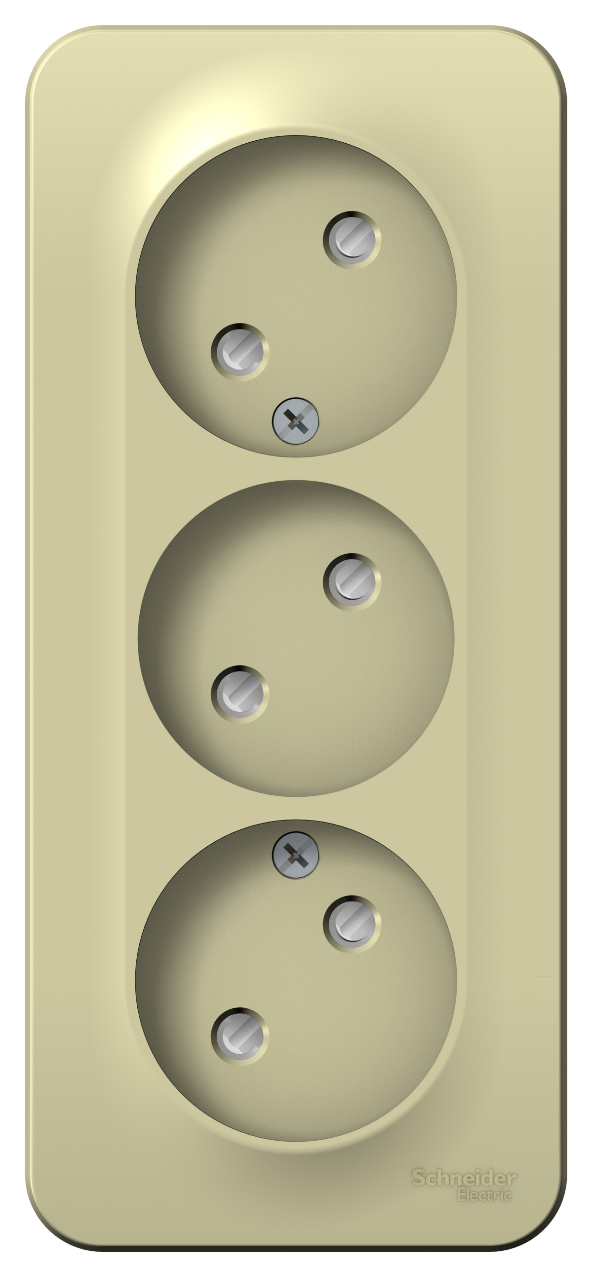 фото Schneider electric розетка тройная schneider electric blanca с защитными шторками, открыты