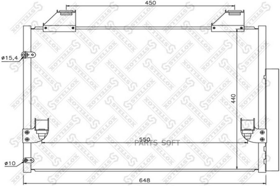 

10-45732-Sx радиатор Кондиционера Toyota Hi-Lux 3.0Td 05> Stellox 1045732SX