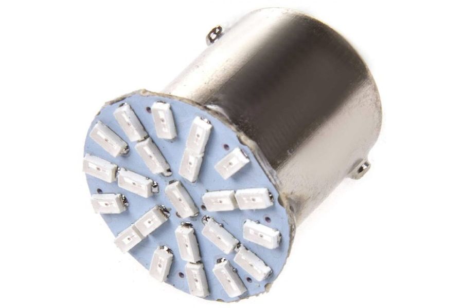 фото Skyway автолампа диод s25 p21w 24v 22 smd диода ba15s 1-конт красная s08202031