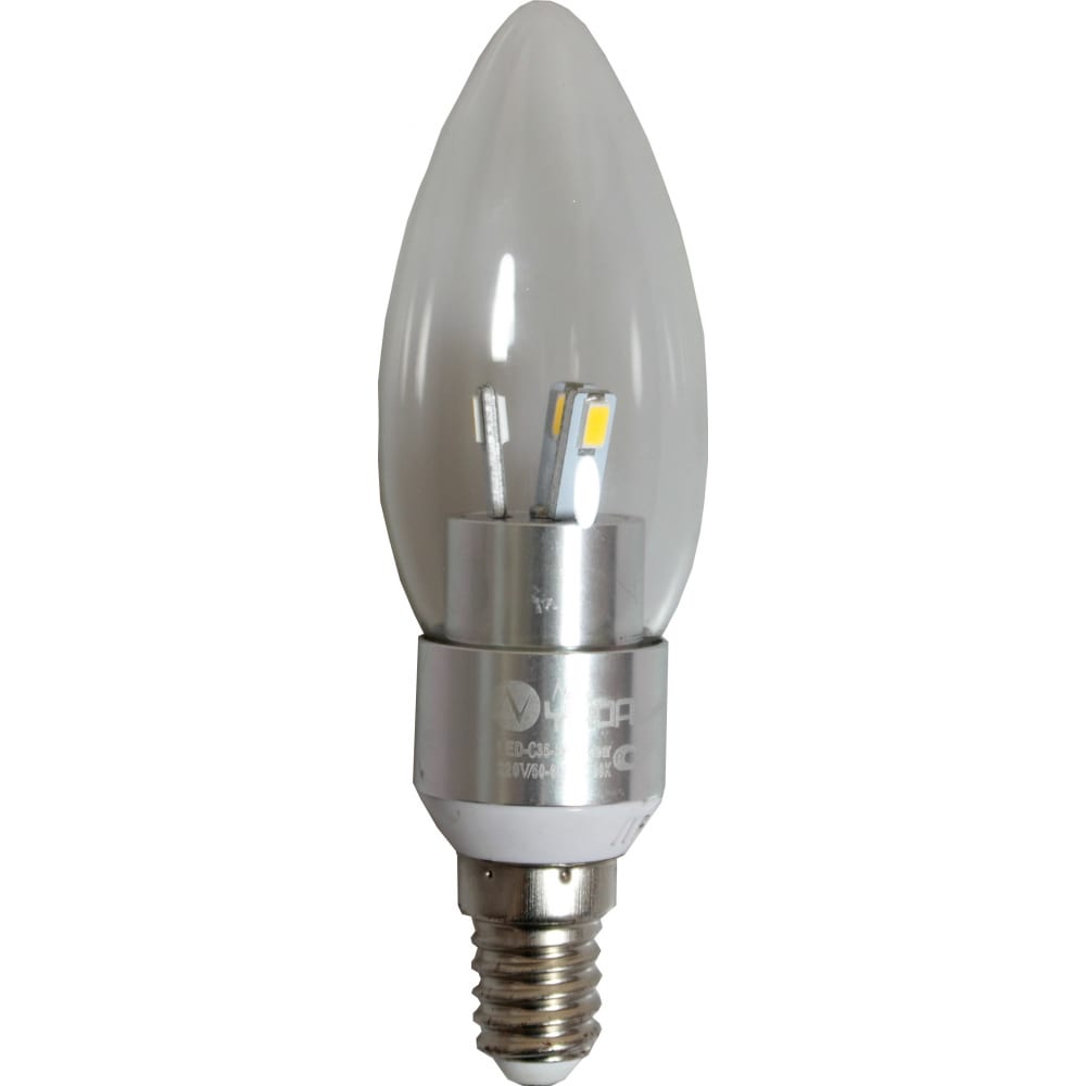 Nord-Yada C35 Светодиодная лампа 3W S 220V E14 4200K (свеча прозрачная) 903644