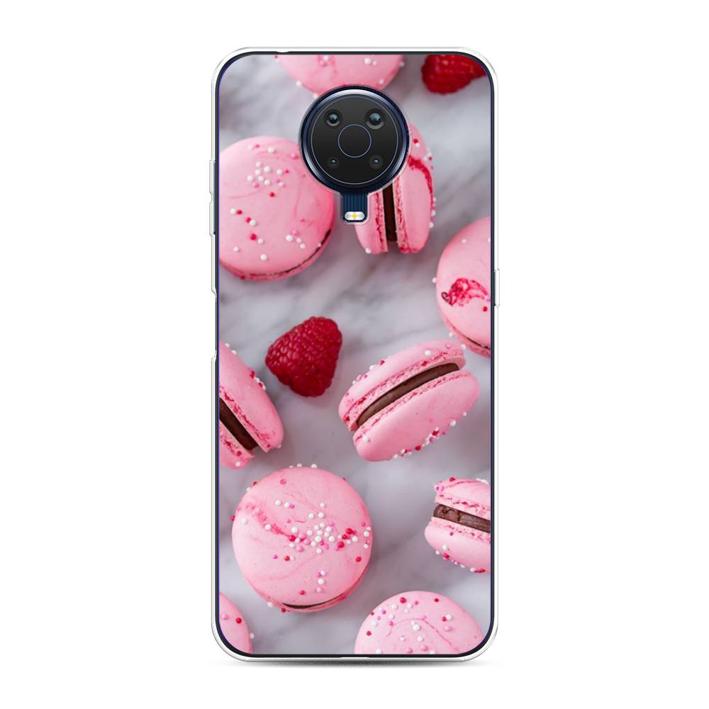 

Чехол Awog на Nokia G20 / Нокиа G20 "Макарони с малиной", Серый;розовый, 124150-10