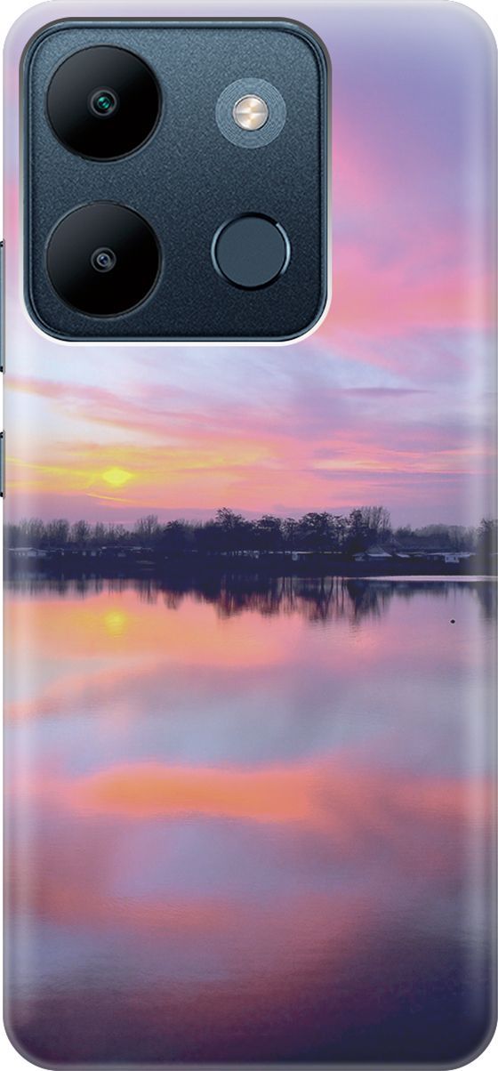 

Чехол на Infinix Smart 7/Tecno Spark Go 2023/Pop 7/Pop 7 Pro "Зарево над рекой", Голубой;фиолетовый, 158842