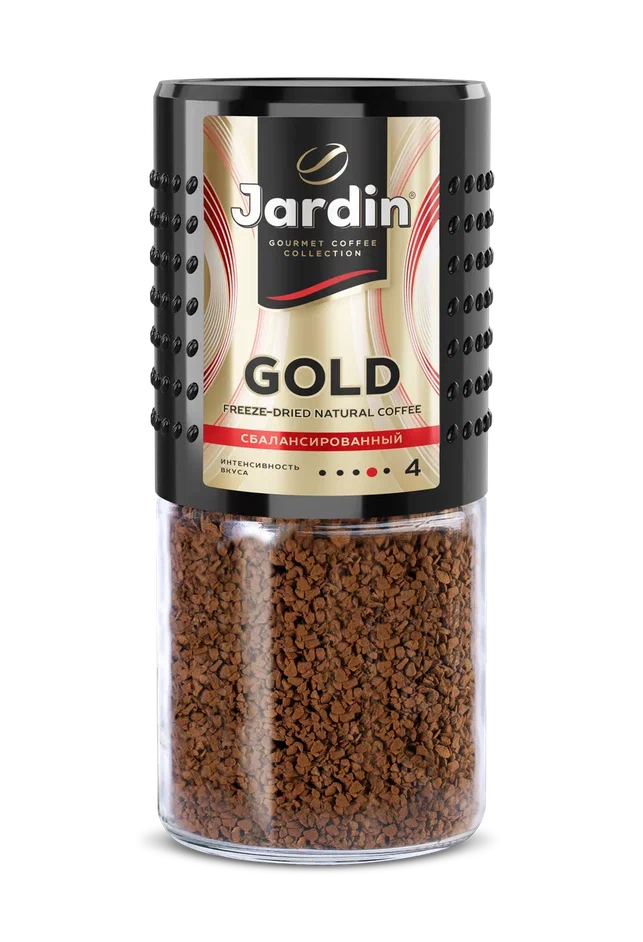 Кофе растворимый Jardin Gold сублимированный, средняя обжарка, 190 г