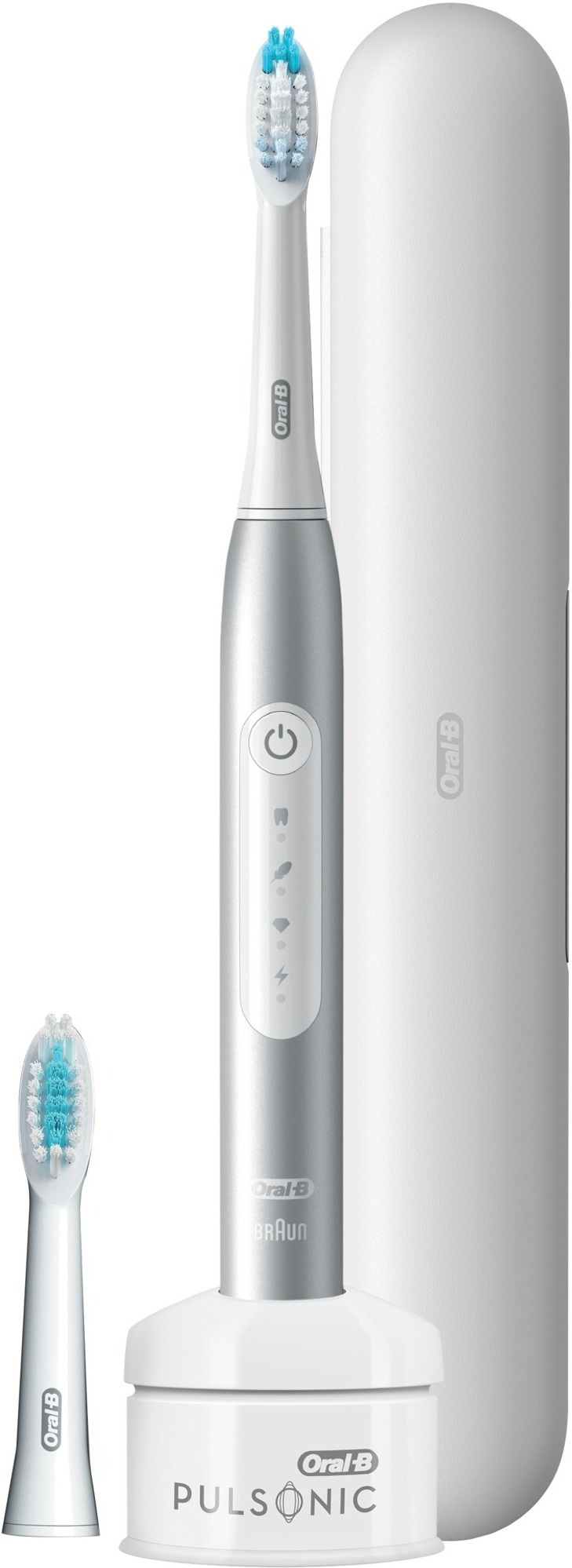 

Электрическая зубная щетка Oral-B Pulsonic Slim Luxe 4500 серебристая, Pulsonic Slim Luxe 4500