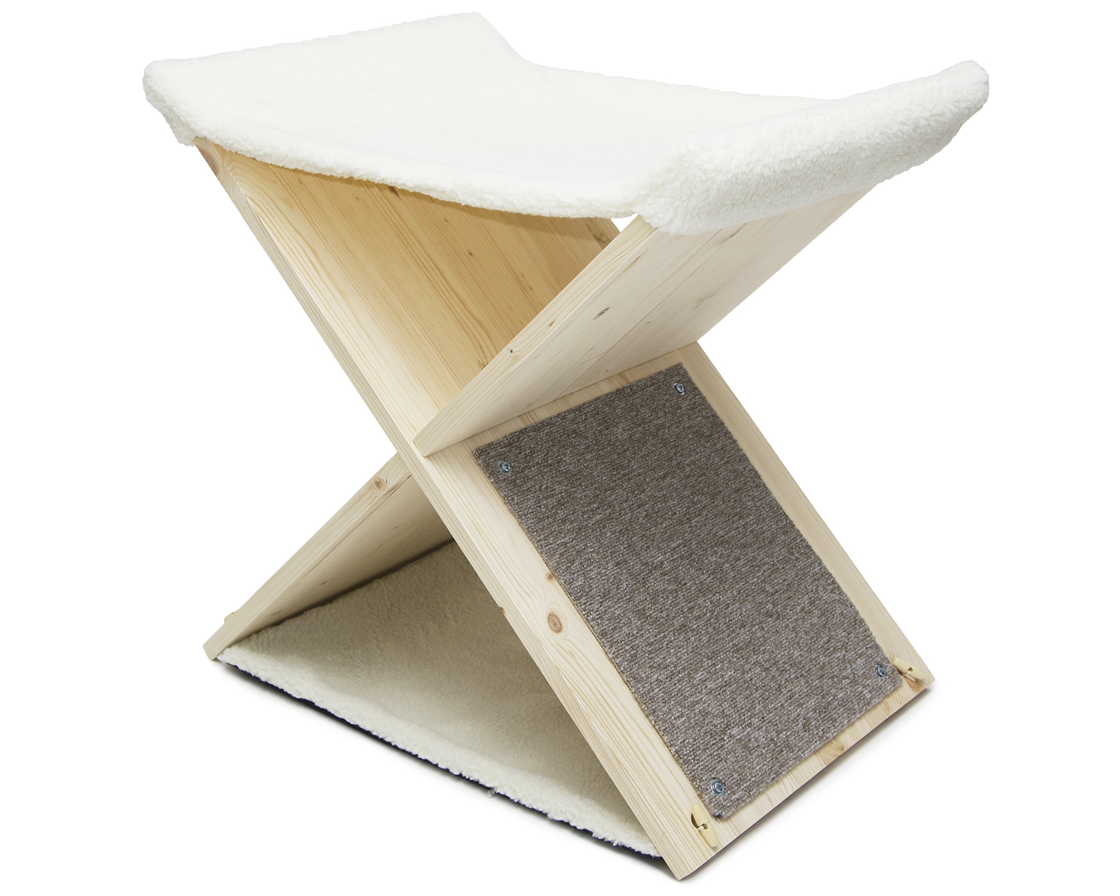 

Комплекс для кошек BEDFOR, бежевый, белый, 2 уровня, WIGWAM