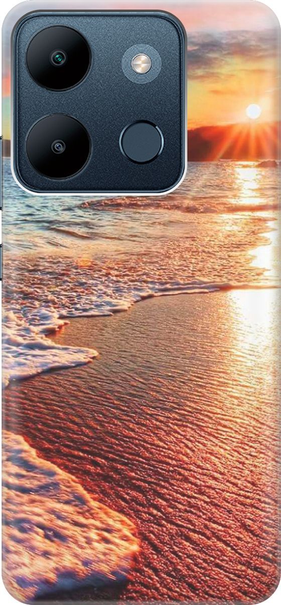 

Чехол на Infinix Smart 7/Tecno Spark Go 2023/Pop 7/Pop 7 Pro "Залитый светом пляж", Оранжевый;коричневый, 158846