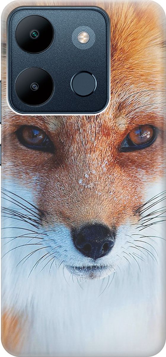 

Чехол на Infinix Smart 7/Tecno Spark Go 2023/Pop 7/Pop 7 Pro "Спокойный лис", Оранжевый;белый, 158841