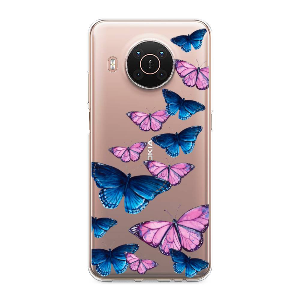 

Чехол Awog на Nokia X20 / Нокиа X20 "Полет бабочек", Синий;черный;розовый, 124250-2