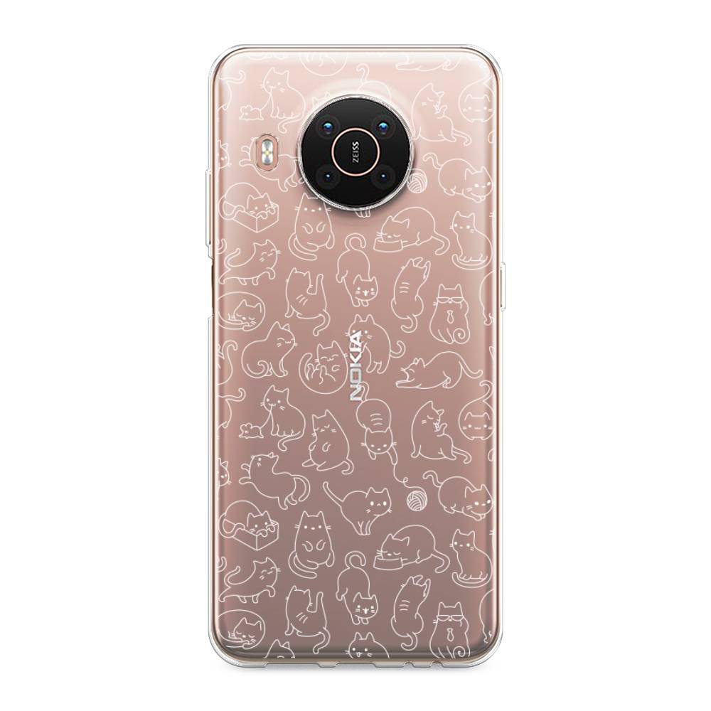 

Чехол Awog на Nokia X20 / Нокиа X20 "Шкодливые котики", Черный;белый;серый, 124250-2