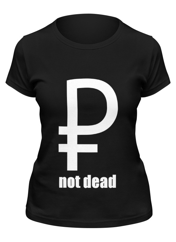 

Футболка женская Printio Not dead черная L, Черный, Not dead