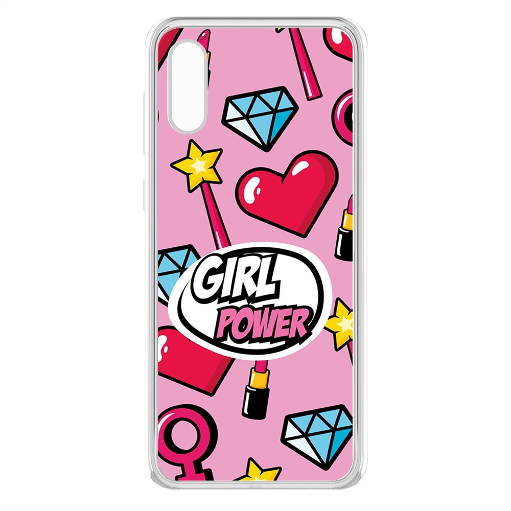 

Чехол-накладка Krutoff Clear Case Girl Power для Samsung Galaxy A02 (A022), Разноцветный